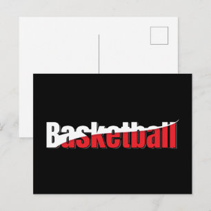 Cartão Postal Jogador de Basquete Abstrato Swish - Arte com Pala