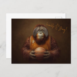 Cartão Postal Jogador de Basquete Orangutan