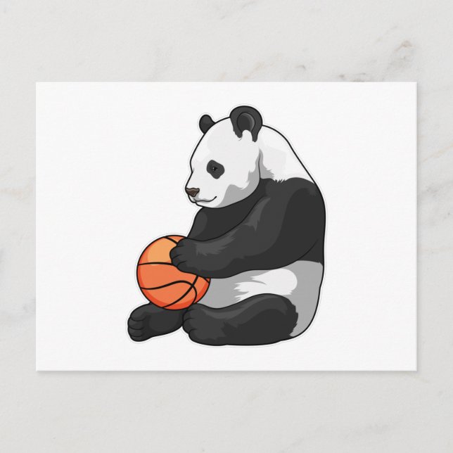 Cartão Postal Jogador de basquete Panda Basquete (Frente)