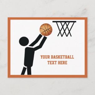 Cartão Postal Jogador de basquetebol personalizado