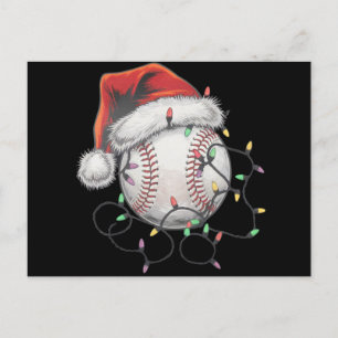 Cartão Postal Jogador de beisebol de Natal para papais noeis