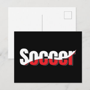 Cartão Postal Jogador de Futebol Abstrato Swish - Arte com Palav