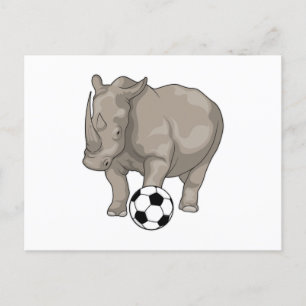 Cartão Postal Jogador de futebol Rhino Soccer