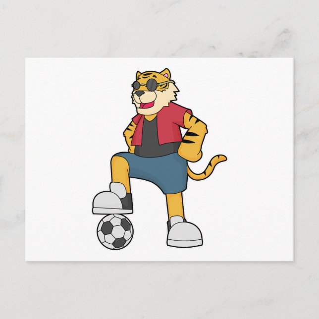 Cartão Postal Jogador de futebol Soccer Tigre (Frente)