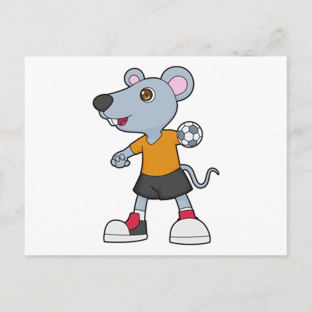 Cartão Postal Jogador de handebol Mouse Handebol (Frente)