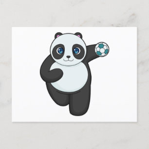 Cartão Postal Jogador de handebol Panda Handebol