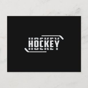 Cartão Postal Jogador de Hóquei em Gelo Stick Team Esportista I