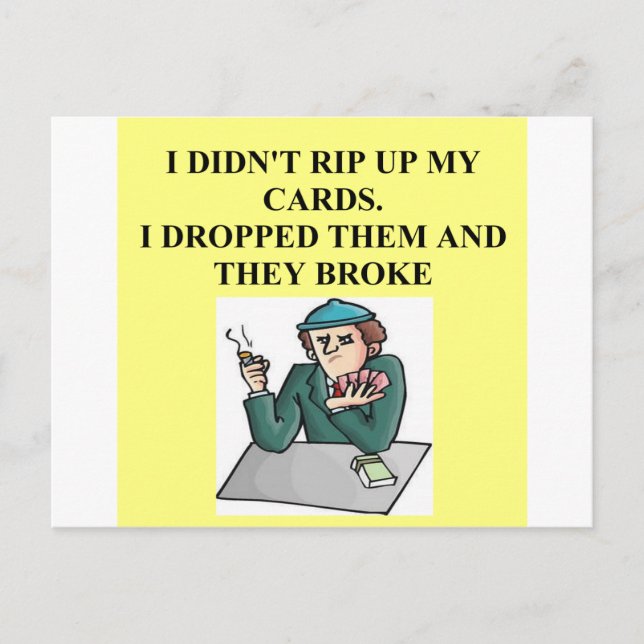 Cartão Postal jogador de jogo bridge duplicado (Frente)