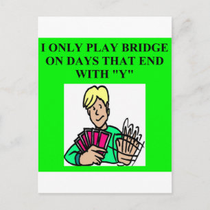 Cartão Postal jogador de jogo bridge duplicado