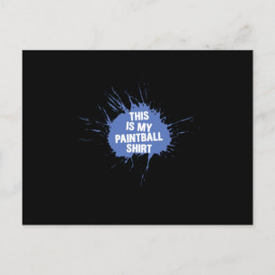 Cartão Postal Jogador de Paintball Fantasia de Paintball Marcado