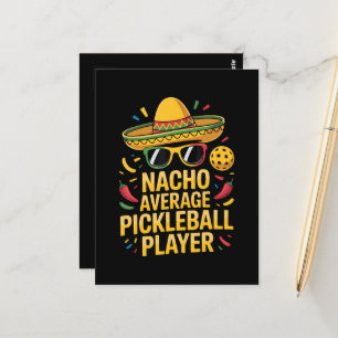 Cartão Postal Jogador de Pickleball Não Médio