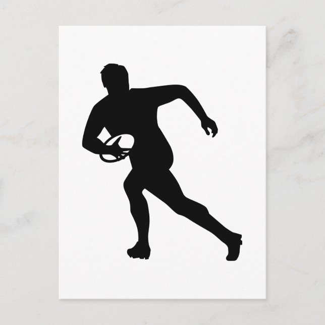 Cartão Postal Jogador de Rugby (Frente)