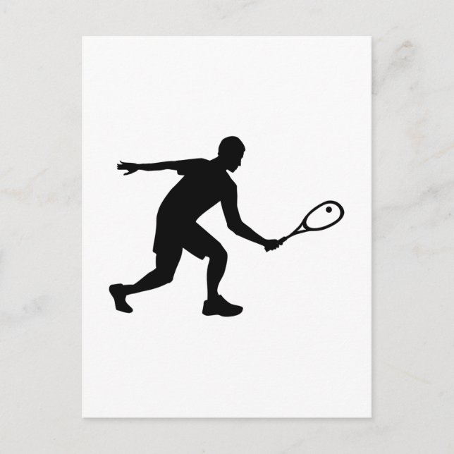 Cartão Postal Jogador de squash (Frente)