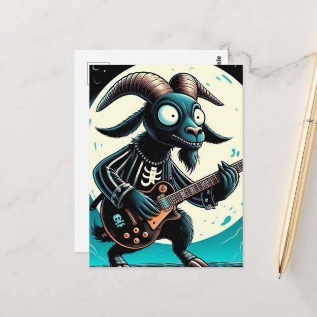 Cartão Postal Jogador de Violão de Cabra Negra (Frente/Verso In Situ)