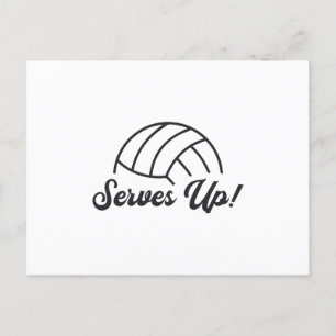 Cartão Postal Jogador de Voleibol Serve Presente De Voleibol De