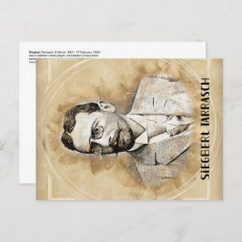 Cartão Postal jogador de xadrez Siegbert Tarrasch