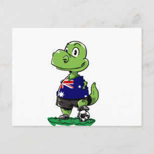 Cartão Postal Jogador do Dinossauro do Futebol - Austrália