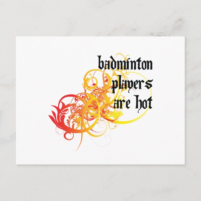 Cartão Postal Jogadores De Badminton Estão Quentes (Frente)