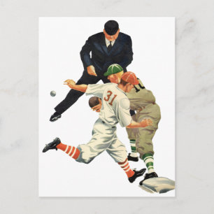 Cartão Postal Jogadores de beisebol do Vintage Sports Seguros em