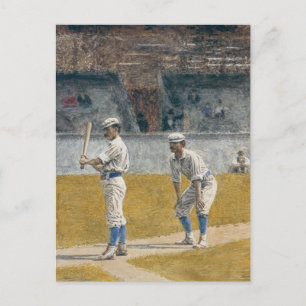 Cartão Postal Jogadores de beisebol praticando - Thomas Eakins