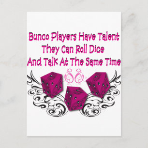 Cartão Postal jogadores de bunco têm talento #2