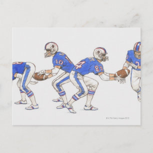 Cartão Postal Jogadores de futebol americano protestando