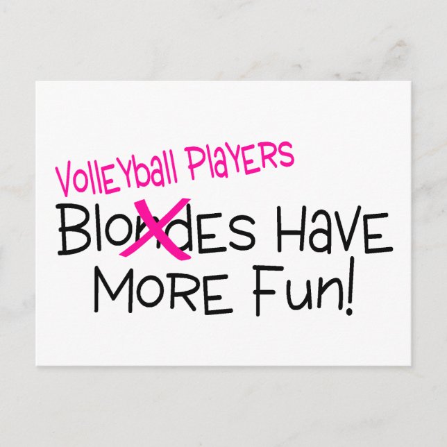 Cartão Postal Jogadores De Voleibol Se Divertem (Frente)