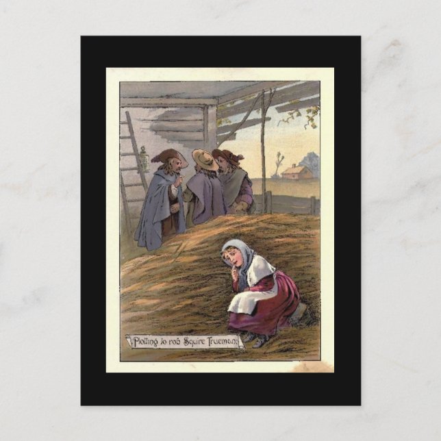 Cartão Postal Jogando para roubar o Cavaleiro da Praça (Frente)