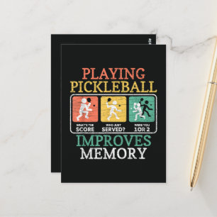 Cartão Postal Jogando Pickleball Melhora a Memória