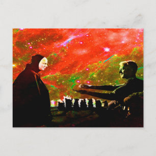 Cartão Postal Jogando xadrez com a morte