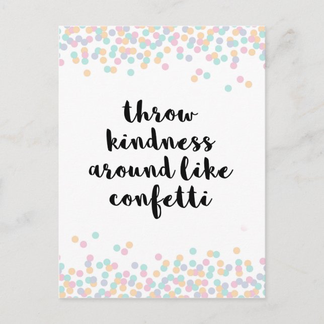 Cartão Postal Jogar a bondade em torno da citação (Frente)