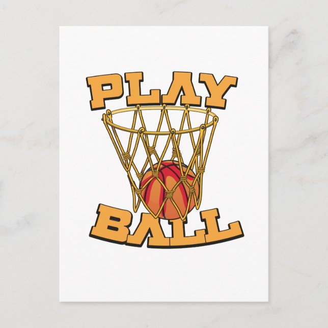 Cartão Postal Jogar Basquetebol. (Frente)