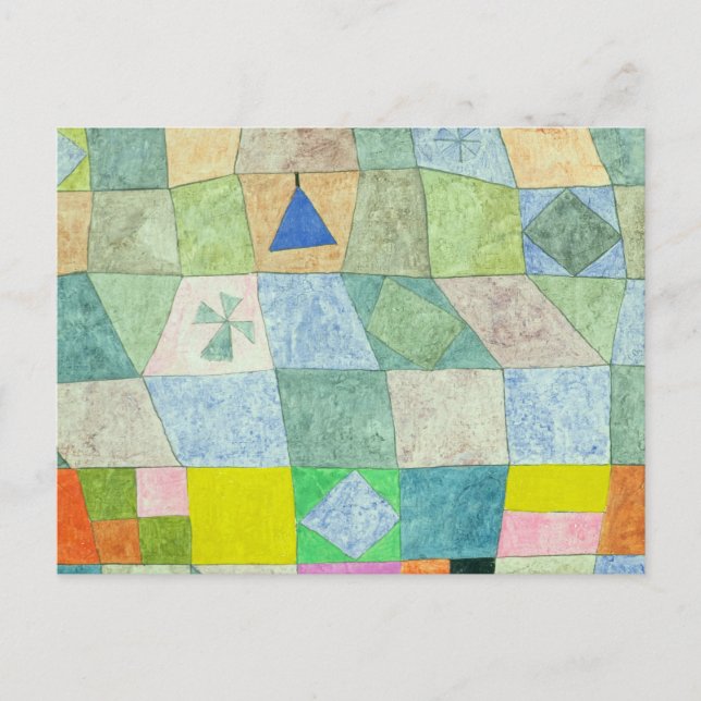 Cartão Postal Jogo Amigável, 1933 por Paul Klee (Frente)