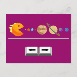 Cartão Postal Jogo com planetas Cartaz Personalizado