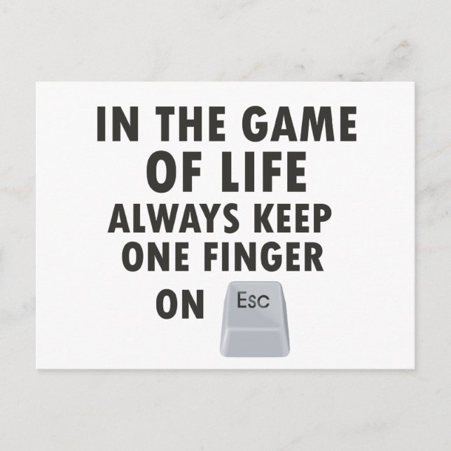 Cartão Postal Jogo da vida (Frente)