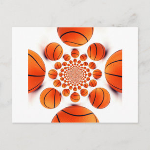 Cartão Postal Jogo de basquete dos campeões: Court Vision Kaleid