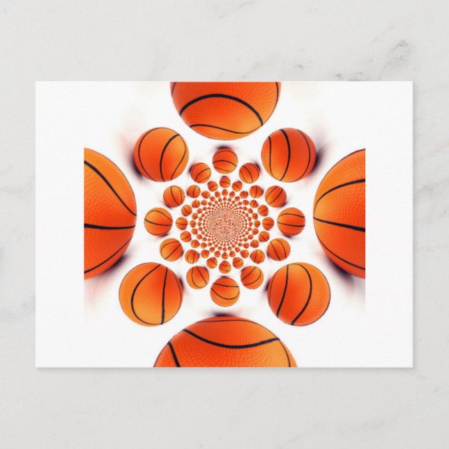 Cartão Postal Jogo de basquete dos campeões: Court Vision Kaleid (Frente)