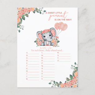 Cartão Postal Jogo de Chá de fraldas de Elefante