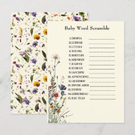 Cartão Postal Jogo de Chá de fraldas de Flores Selvagens