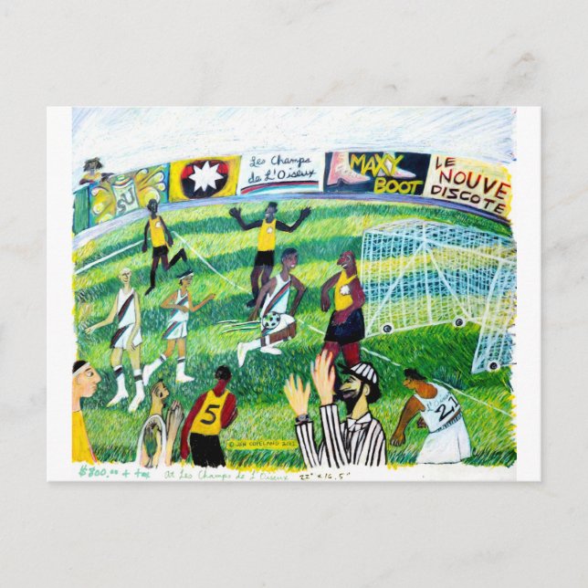 Cartão Postal Jogo de futebol (Frente)