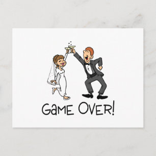 Cartão Postal Jogo de noiva sobre casamento