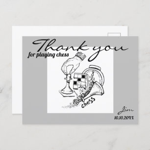 Cartão Postal Jogo de xadrez. Artes gráficas