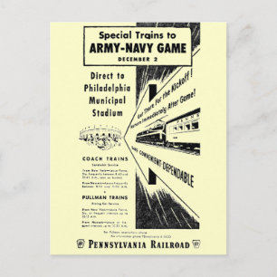 Cartão Postal Jogo Do Marinho Do Exército Através Da Via-férr