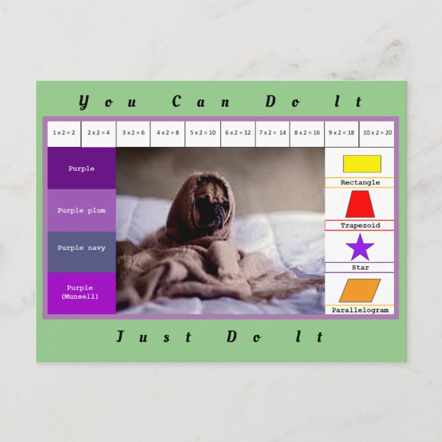 Cartão Postal Jogo educativo engraçado para cães (Frente)