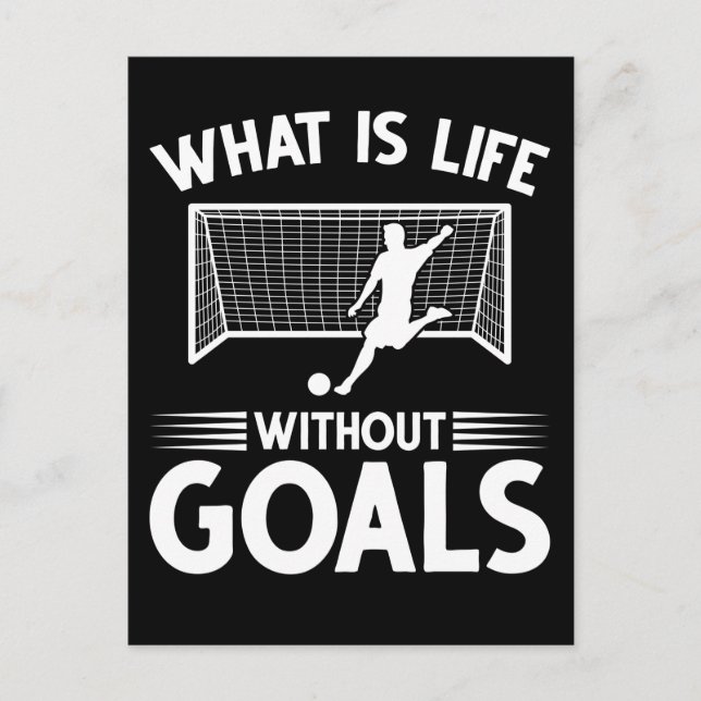 Cartão Postal Jogo Jogador de Futebol - Meta para a frente (Frente)