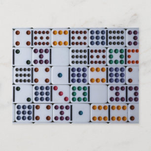 Cartão Postal Jogo Números de Dominos