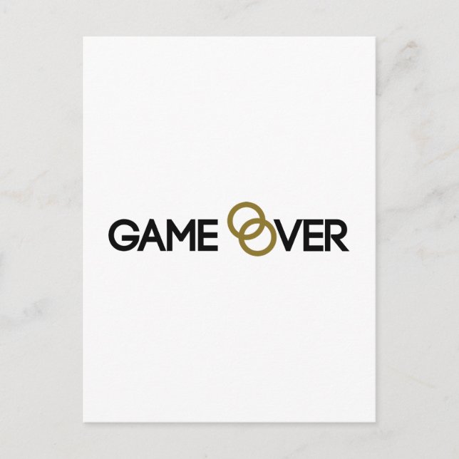 Cartão Postal Jogo sobre anéis de casamento (Frente)