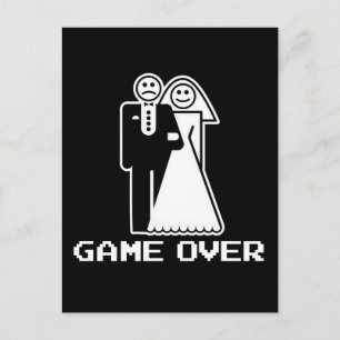 Cartão Postal Jogo Sobre Casamento Jogo Sobre Camiseta engraçad