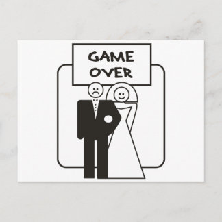 Cartão Postal Jogo sobre o casamento