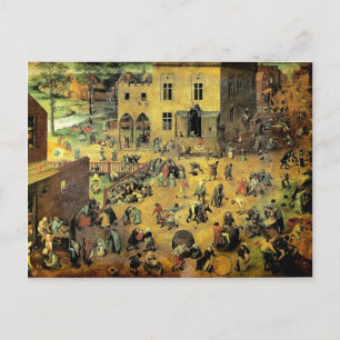 Cartão Postal Jogos Infantis de Pieter Bruegel - 1560